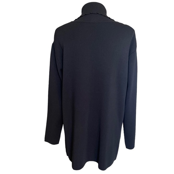Gliv Made in Italy Merino Wool Black Sweater Tunic Top Women’s Size L - Picture 4 of 11